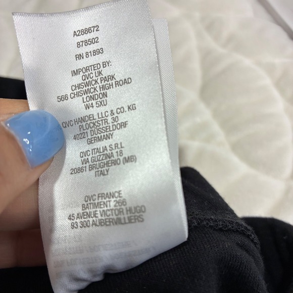 Peace Love World Womens 3X Black Hi Low Skirt Drawstring Waist Slit Plus Size - Picture 6 of 7